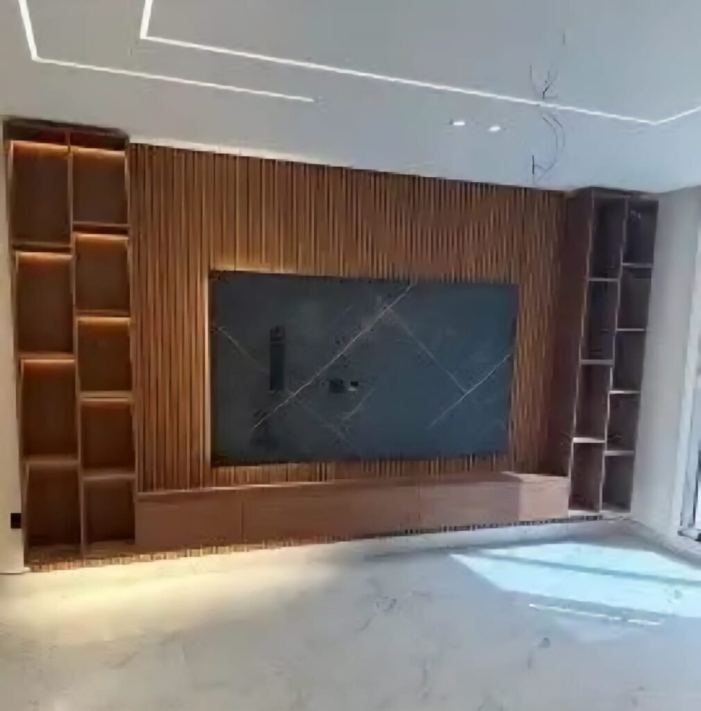 ديكورات تلفزيون بديل الخشب